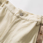 Embroidered Floral Patchwork Shorts