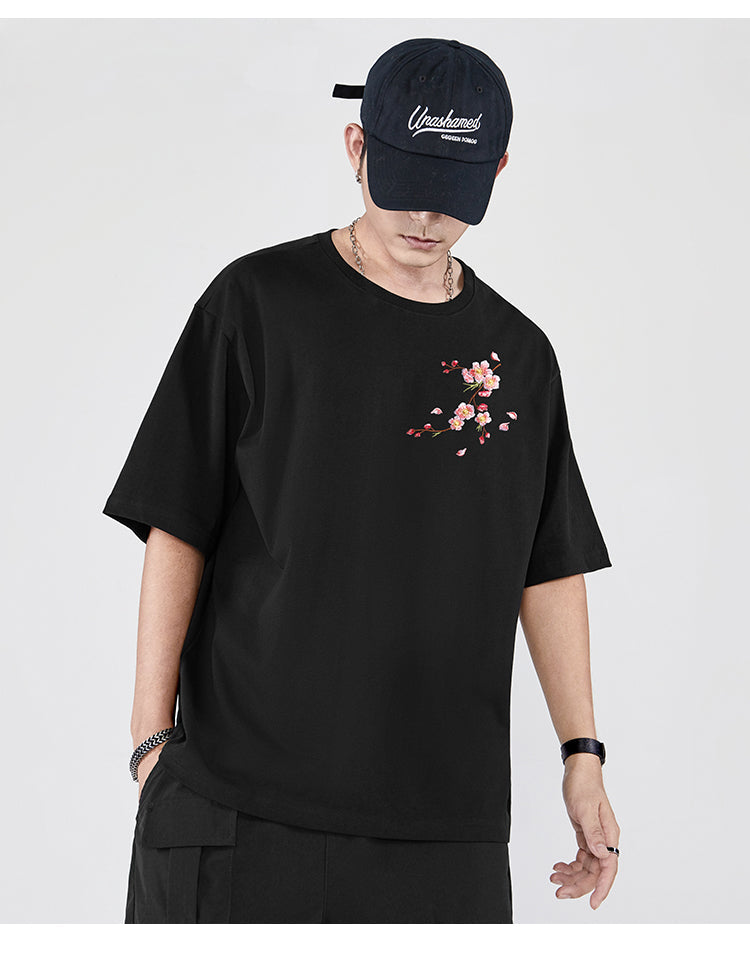 Sakura Flowers Embroidered Tee