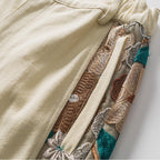 Embroidered Floral Patchwork Shorts