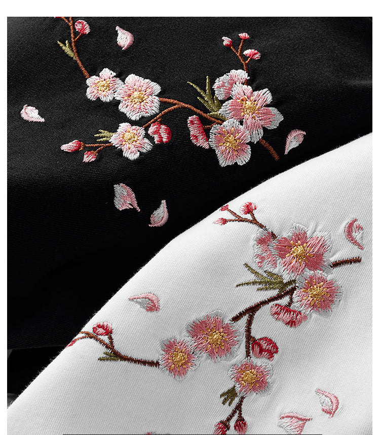 Sakura Flowers Embroidered Tee