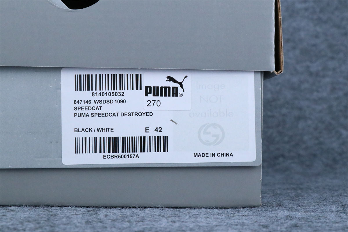 Balenciaga x Puma Speedcat Suede 'Distressed Black White'