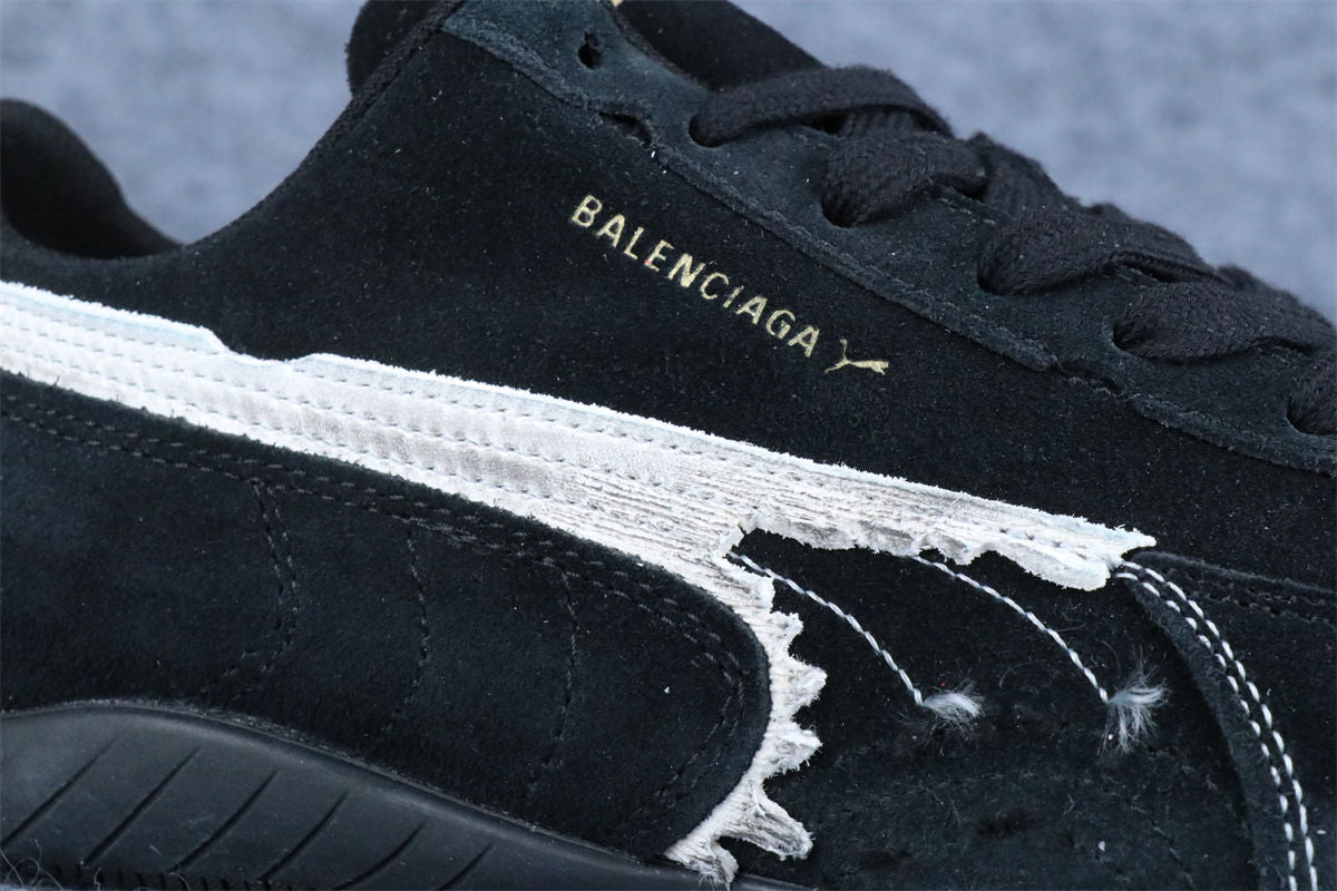Balenciaga x Puma Speedcat Suede 'Distressed Black White'