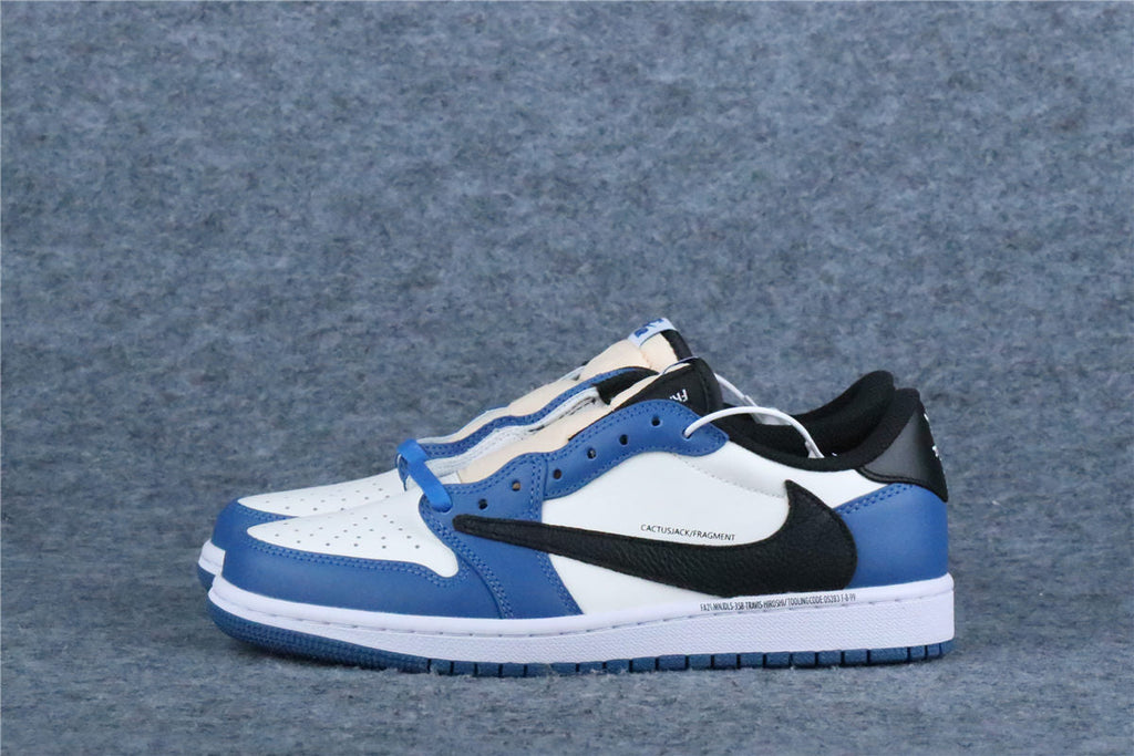 Custom Fragment Design x Travis Scott x Air Jordan 1 Low 'Royal Blue'