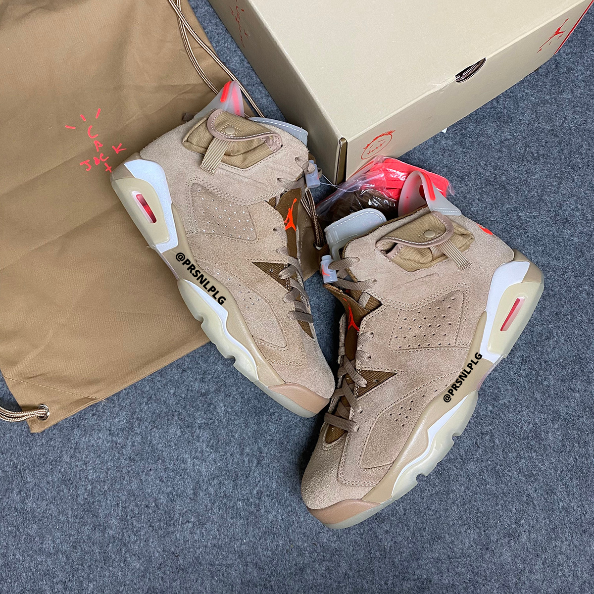 Travis Scott x Air Jordan 6 Retro 'British Khaki'