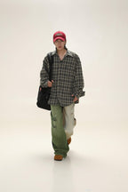 MASONPRINCE Boxy Plaid Carpenter Shirt