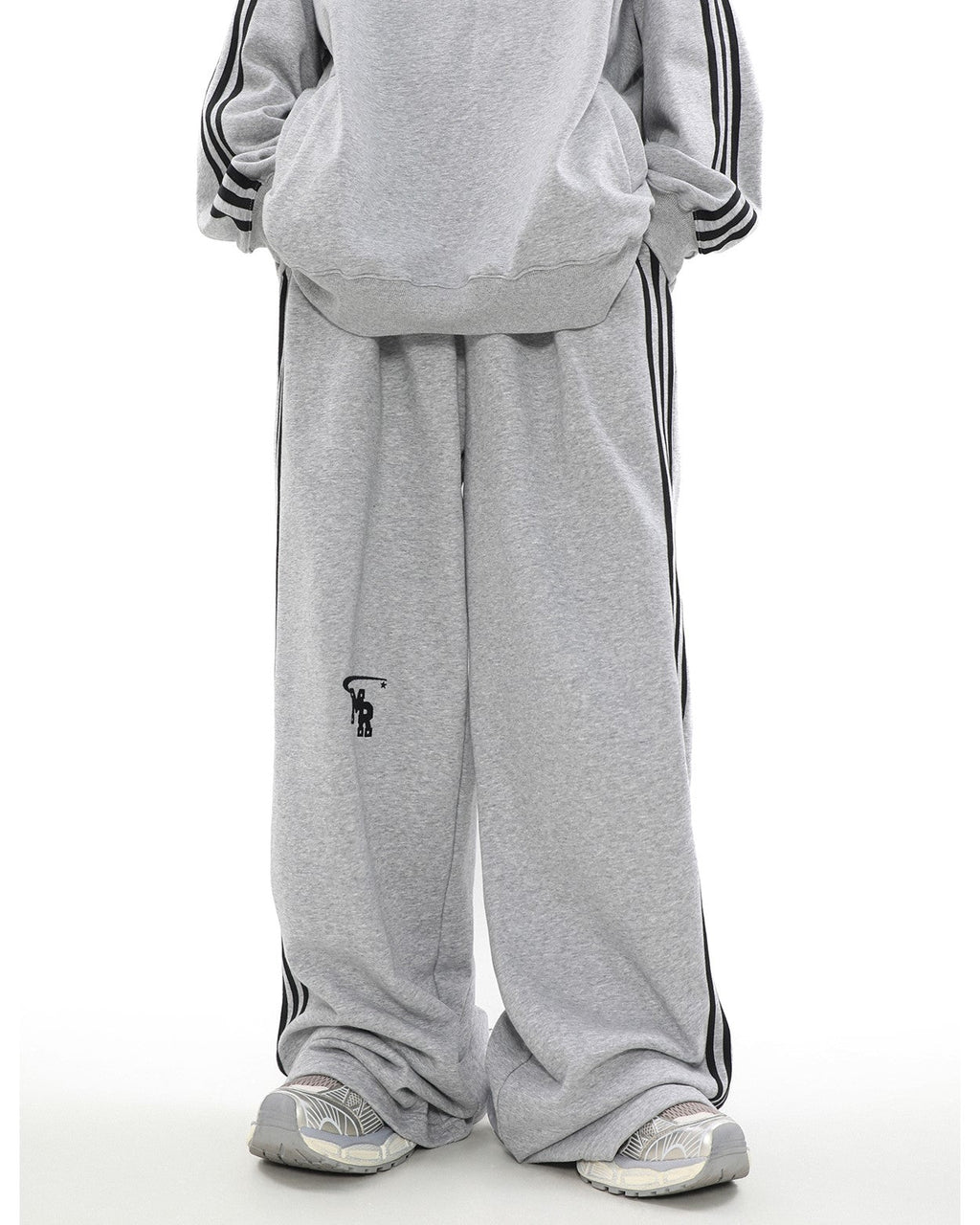 MRNEARLY Wide Leg Track Pants