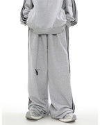 MRNEARLY Wide Leg Track Pants