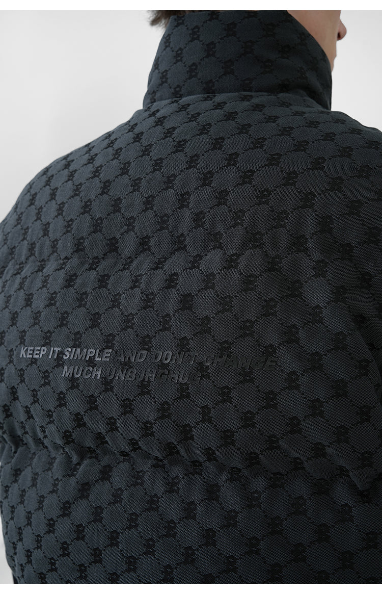 BJHG Monogram Print Puffer Vest