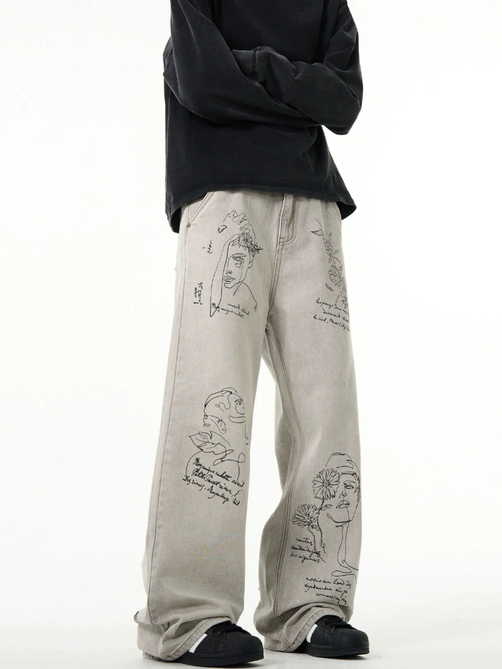 MADWITCH Script "Muse" Denim Jeans