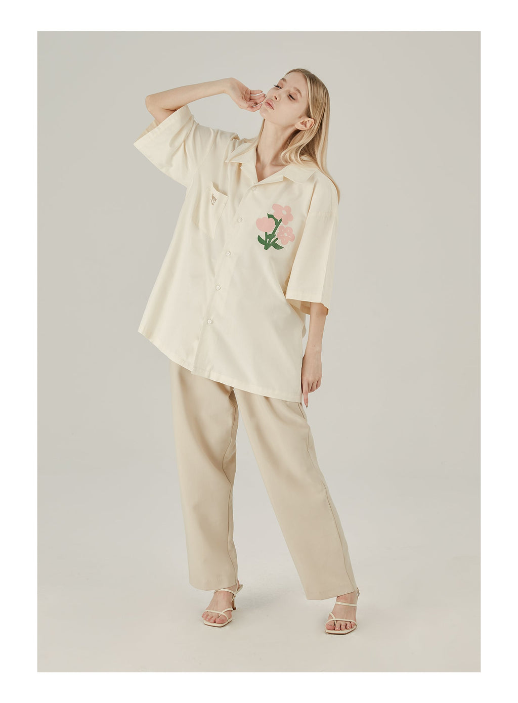 EMPTY REFERENCE Off-White Button-Up Shirt