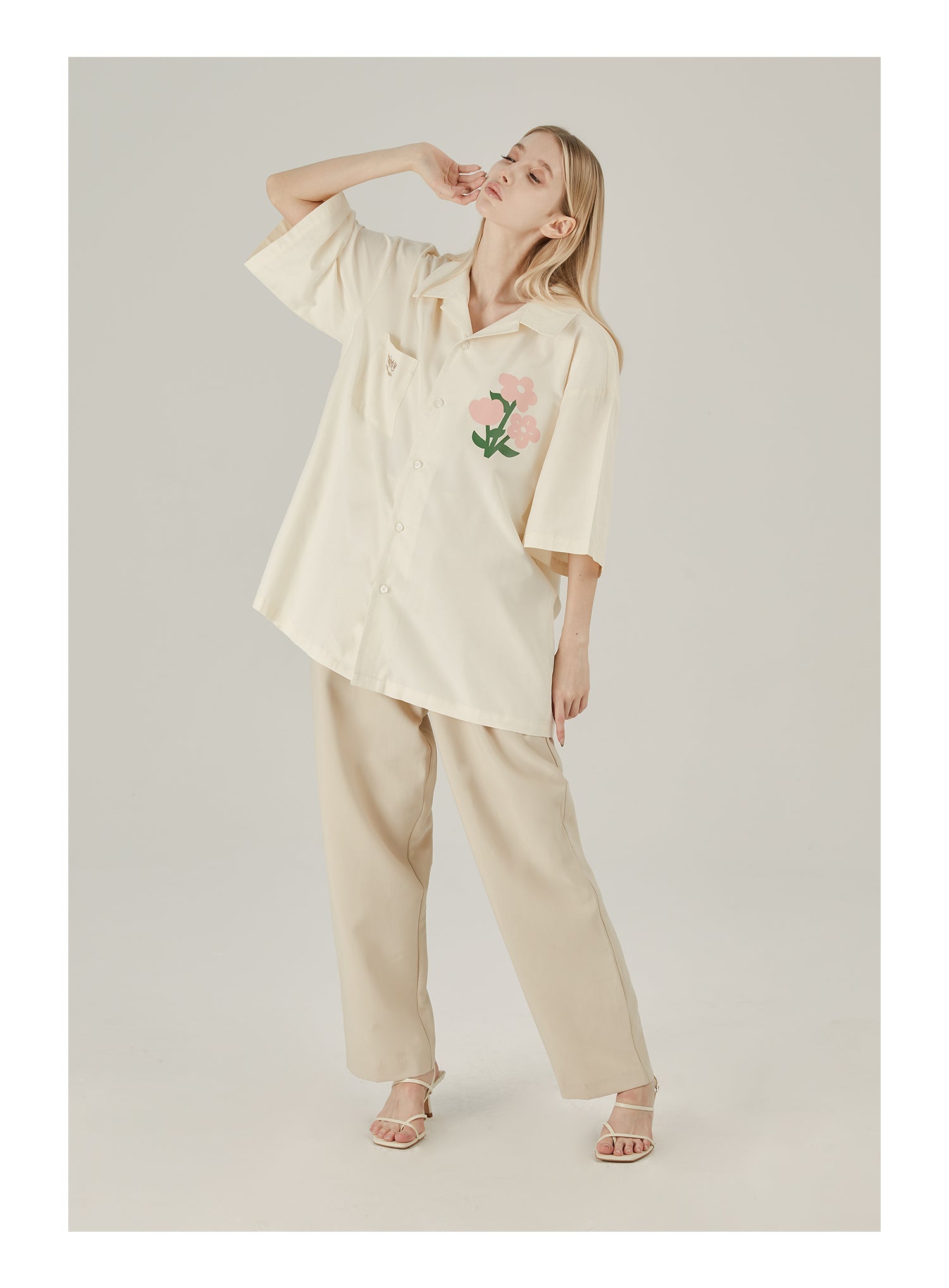EMPTY REFERENCE Off-White Button-Up Shirt