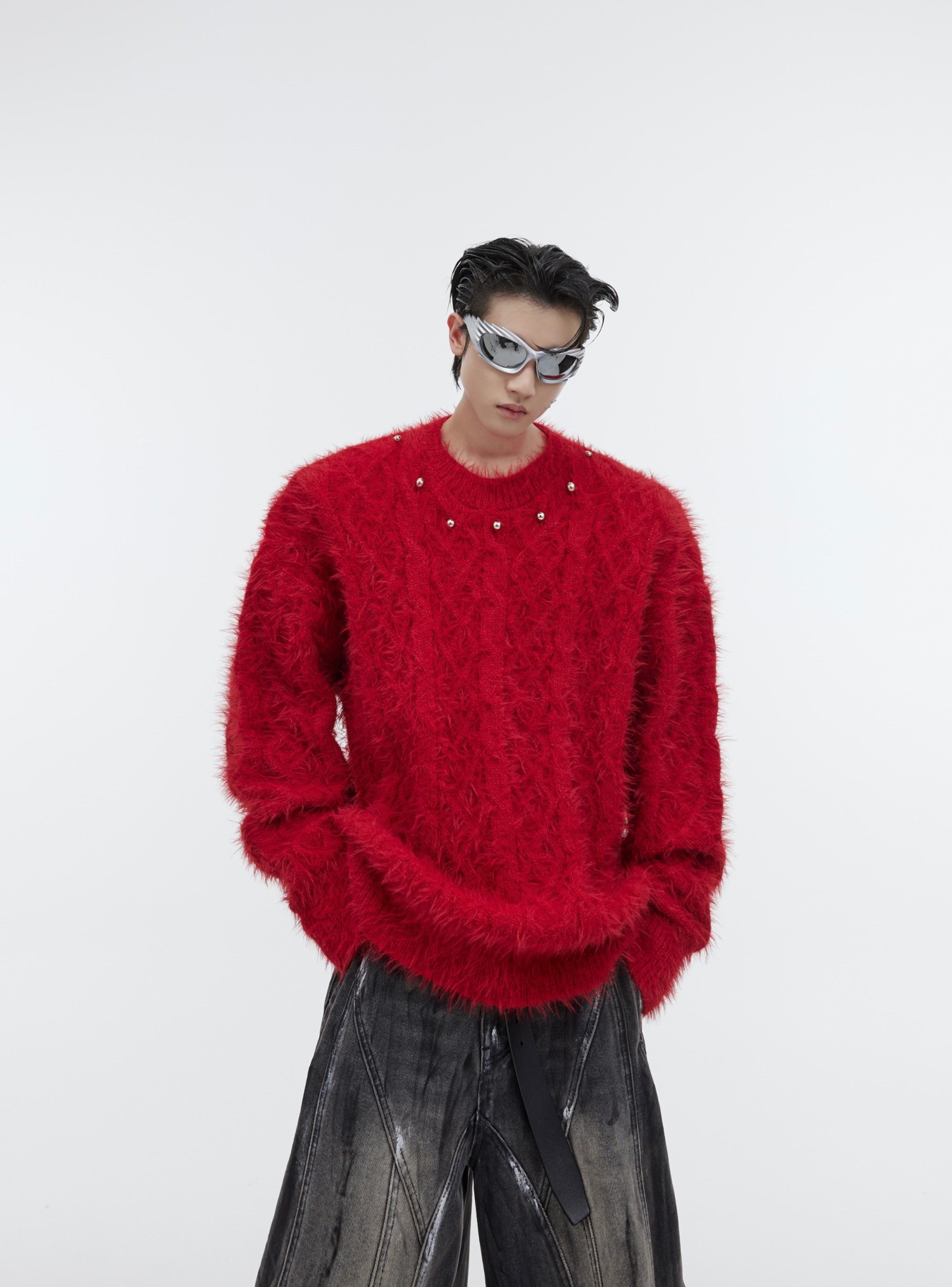 CulturE Studded Collar Sweater