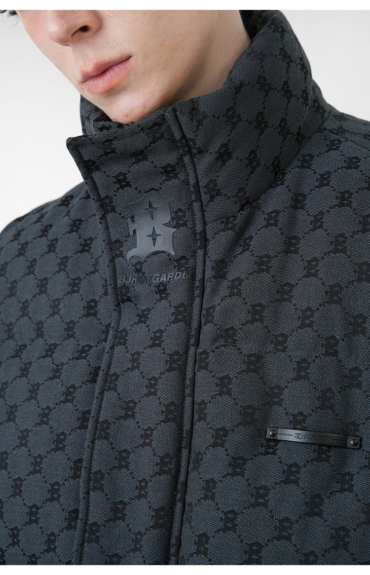BJHG Monogram Print Puffer Vest