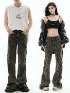 GCINIM Acid Wash Paneled Jeans