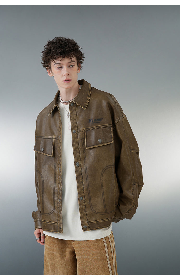 BJHG Vintage Motorcycle Jacket