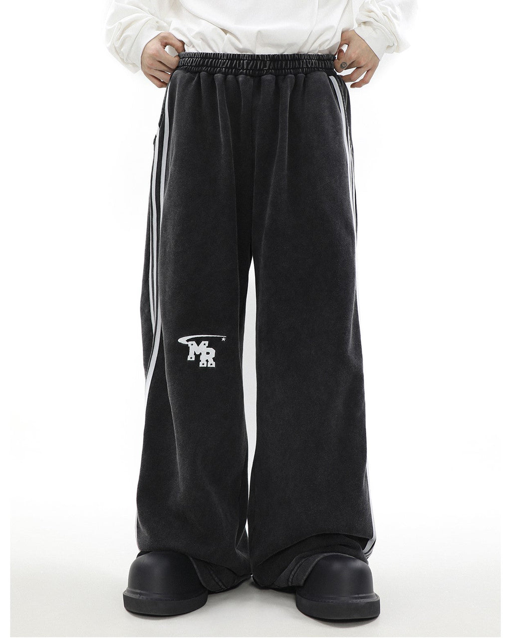 MRNEARLY Wide Leg Track Pants