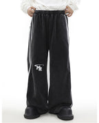 MRNEARLY Wide Leg Track Pants