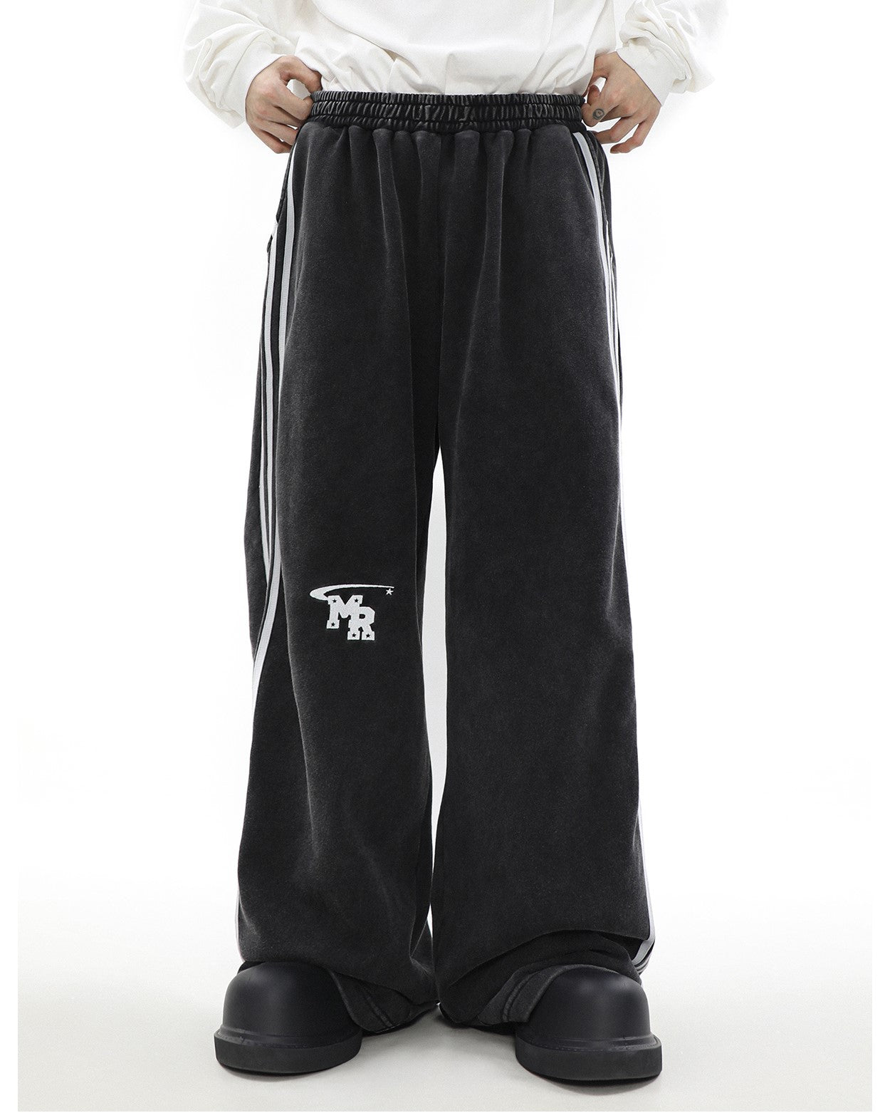 MRNEARLY Wide Leg Track Pants