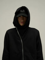 HJK Exclusive Asymmetrical Zip Hooded Jacket