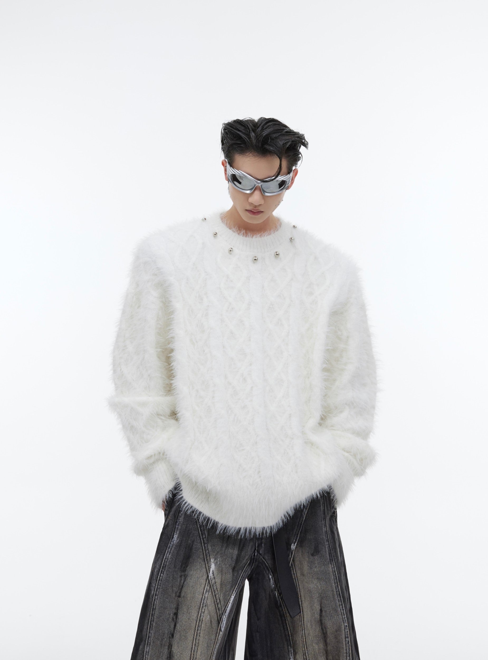 CulturE Studded Collar Sweater