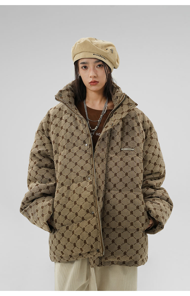 BJHG Monogram Print Puffer Jacket
