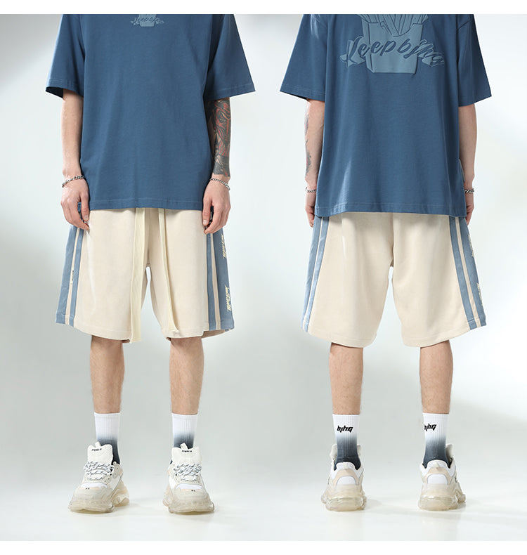 BJHG Velour Wideleg Lounge Shorts