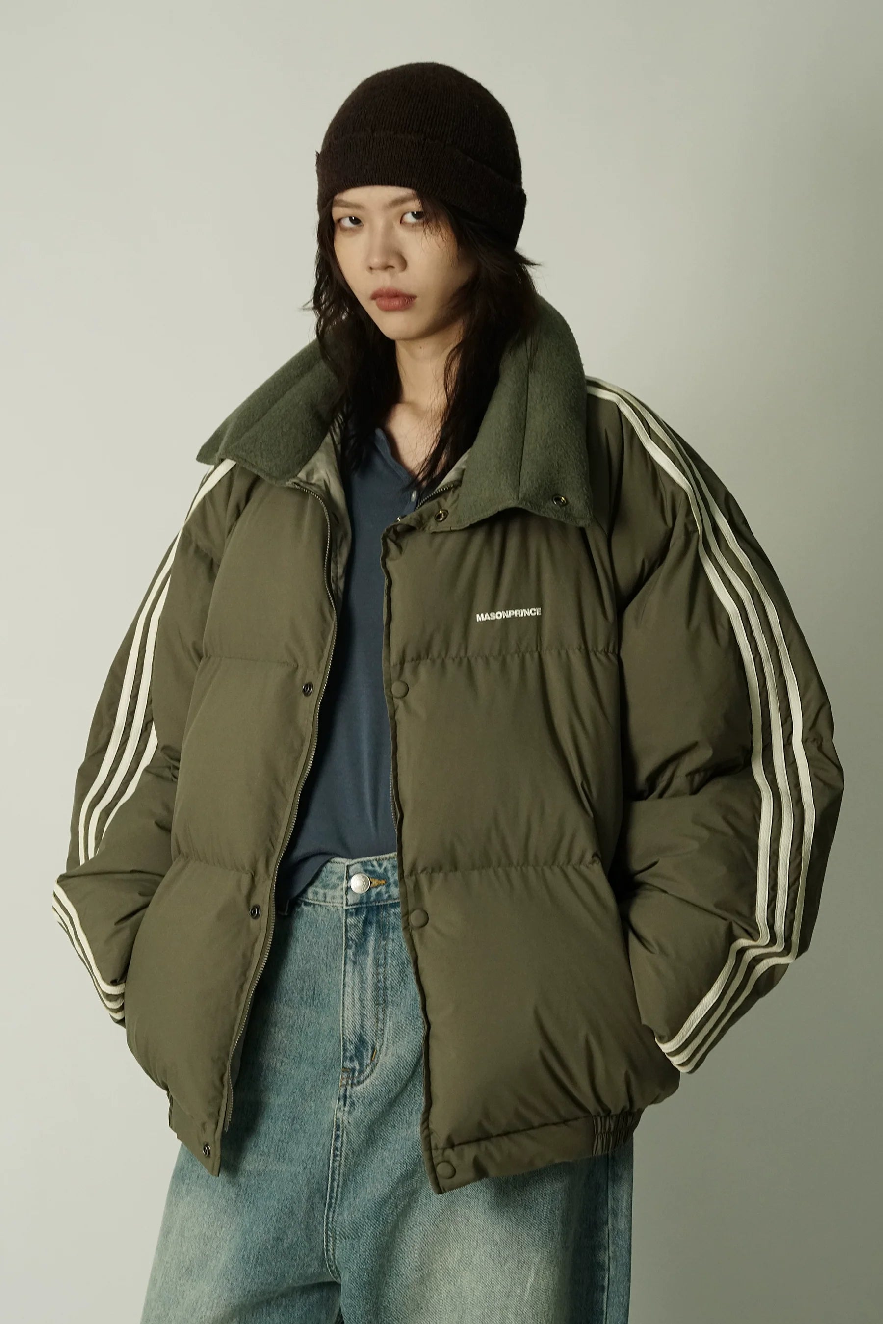 MASONPRINCE Striped Puffer Jacket