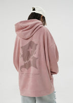 BJHG Embroidered Thorns Suede Hoodie