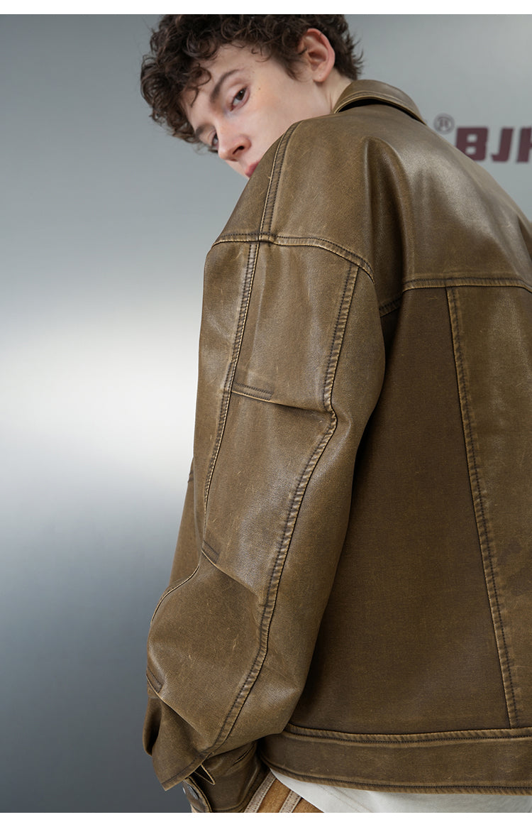 BJHG Vintage Motorcycle Jacket