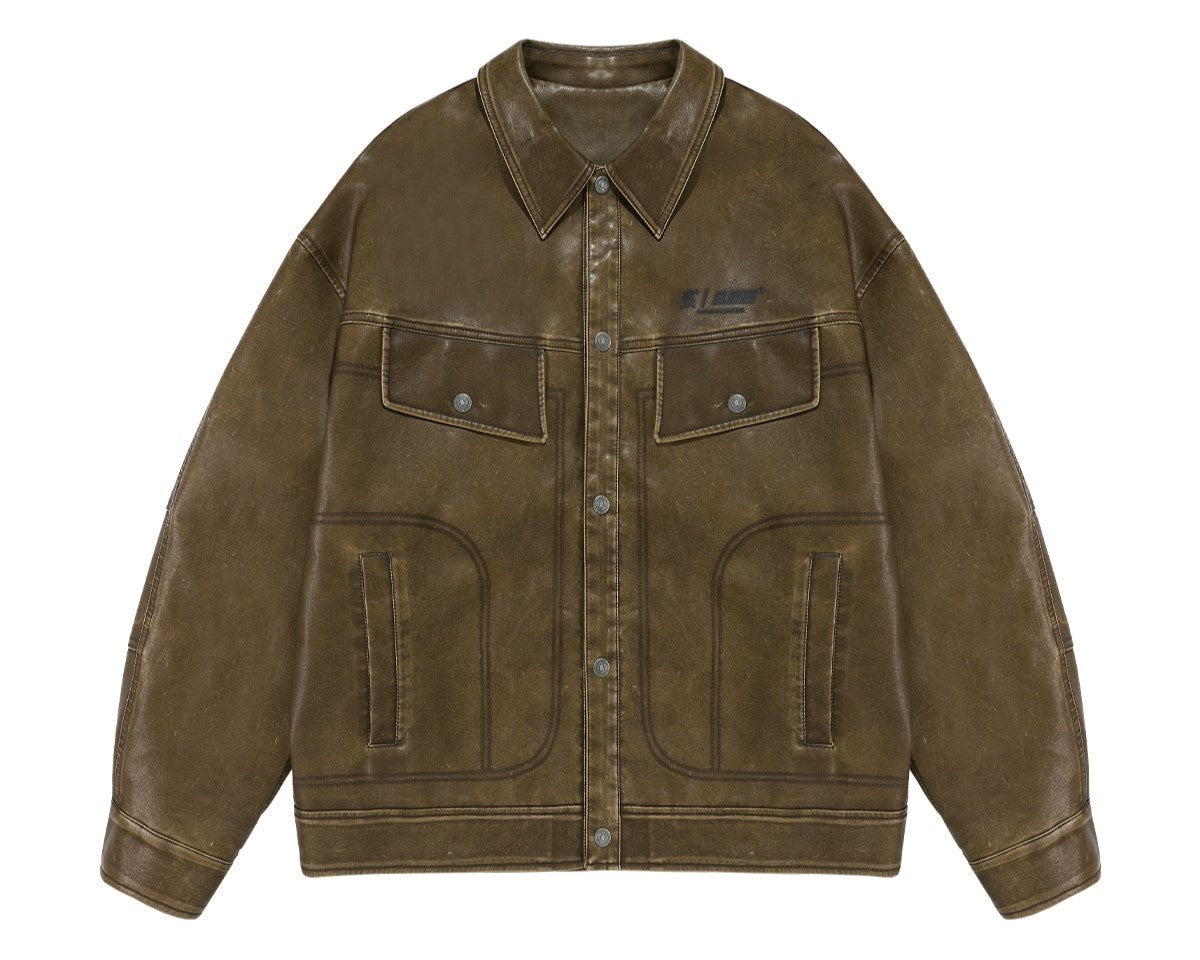 BJHG Vintage Motorcycle Jacket