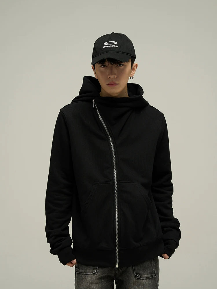 HJK Exclusive Asymmetrical Zip Hooded Jacket