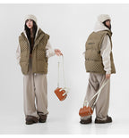 BJHG Monogram Print Puffer Vest