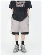 MRNEARLY Layered Zip Shorts