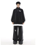 MRNEARLY Wide Leg Track Pants