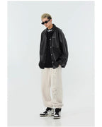 BJHG Croc Faux-Leather Biker Jacket