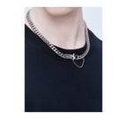 GUUKA "Lightning Bar" Double Chain Necklace