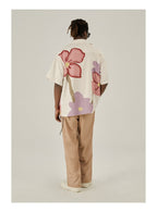 EMPTY REFERENCE Loose Floral Print Button-Up Shirt