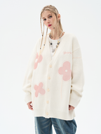 HARSH and CRUEL "Solitary Flower" Tassel Knit Cardigan