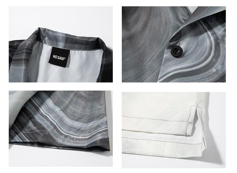 NOSAW Marble Button Up Shirt