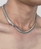 MINBIN Wide Snake Chain Necklace