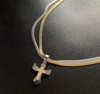 HEIMA Two-Tone Cross Necklace