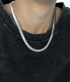 MINBIN Wide Snake Chain Necklace