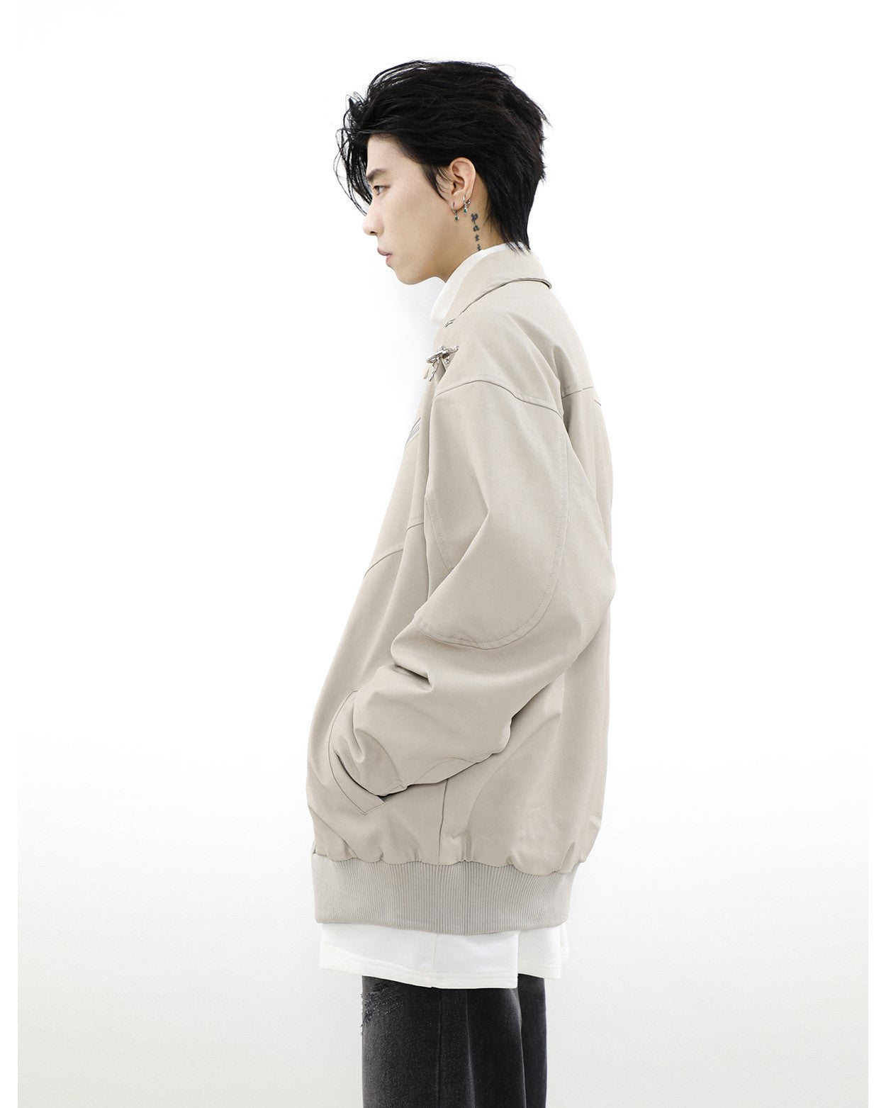 MRNEARLY Star-Studded Bomber Jacket