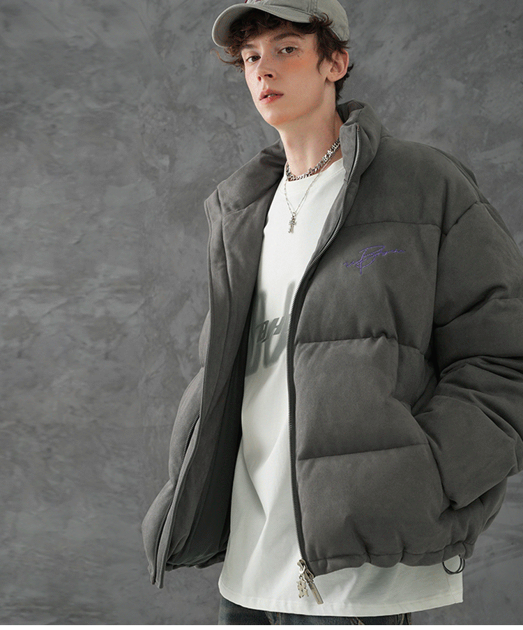 BJHG Suede Puffer Jacket
