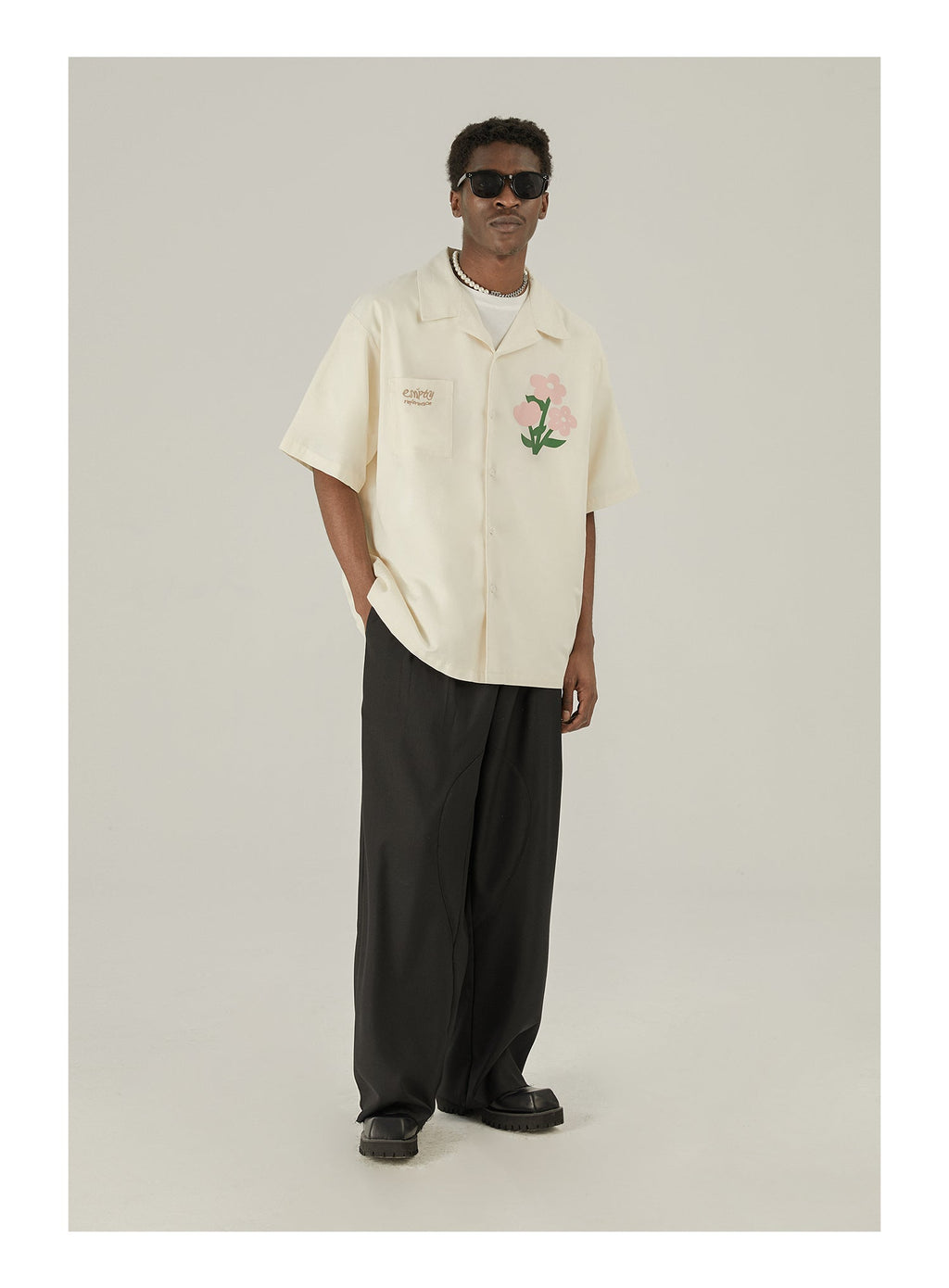 EMPTY REFERENCE Off-White Button-Up Shirt