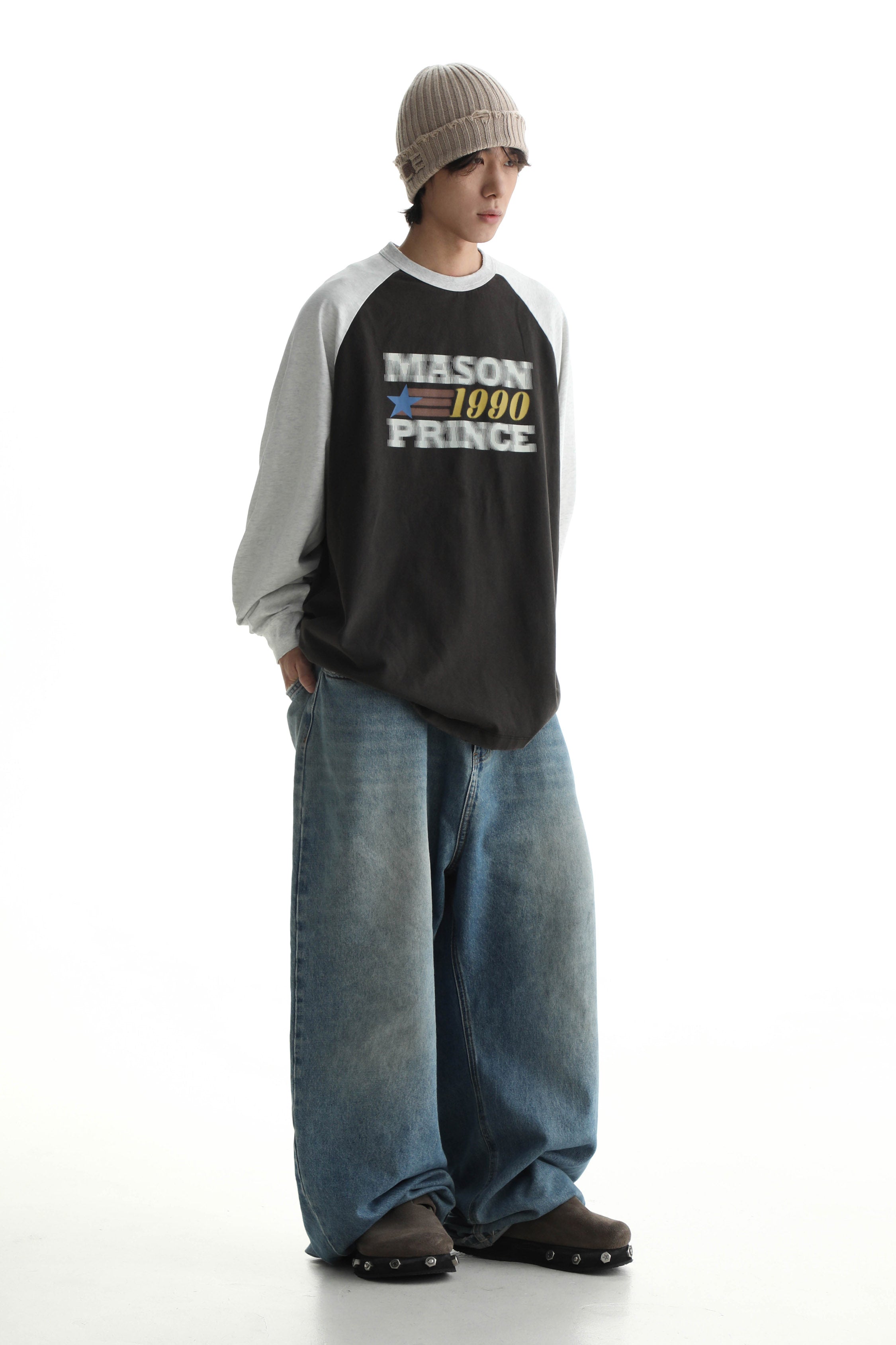 MASONPRINCE "1990" Contrast Long Sleeve