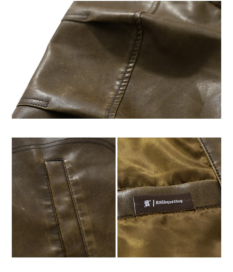 BJHG Vintage Motorcycle Jacket