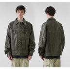 BJHG Vintage Motorcycle Jacket