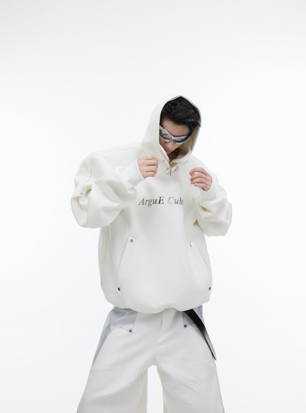 CulturE Silver-Studded Logo Hoodie