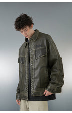 BJHG Vintage Motorcycle Jacket